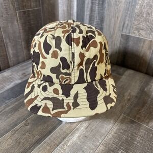 Vtg Camo Snapback‎ Hat Foam Lined Made in Korea 60/40 Cotton Poly One Size